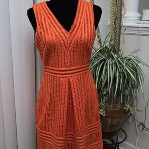 H&M Vibrant Orange Midi Dress
